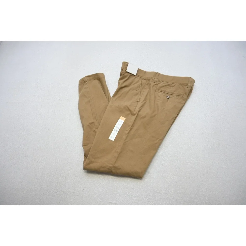 Sonoma Flexwear Pants Mens 33x32 Khaki Brown Straight Leg Chino‎ New NWT